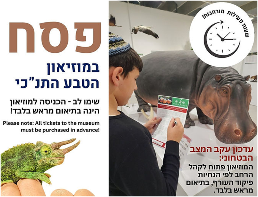 פסח במוזיאון הטבע התנכי